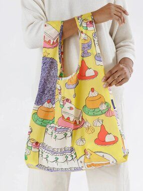 BAGGU Standard Reusable Bag Patisserie Print